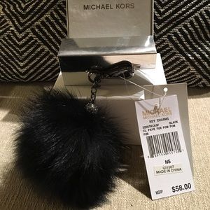 Michael Kors- Fur Pom Pom Keychain